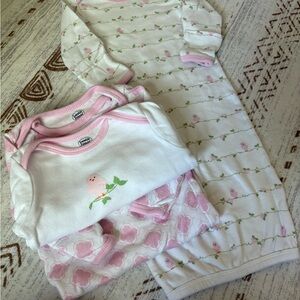 Pink and White Gown Set